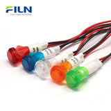 Kunststoff-Meldeleuchten LED 10mm 12V 24V 110V 220V Schnappmontage Kabelanschluss für FILN