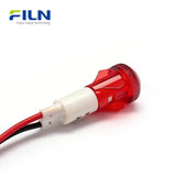 Kunststoff-Meldeleuchten LED 10mm 12V 24V 110V 220V Schnappmontage Kabelanschluss für FILN