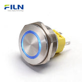 12 Volt Switch Push Button 28mm Stainless Steel Momentary Latching 5-Pin LED FILN