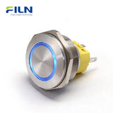 12 Volt Switch Push Button 28mm Stainless Steel Momentary Latching 5-Pin LED FILN