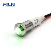 120V Power Indicator Light 10mm Waterproof LED Signal Lamp for Panels FILN