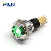 120V Indicator Light 19mm Metal Concave 2-PIN Plug for Industrial Panel FILN