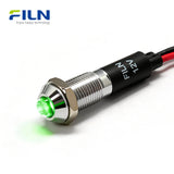 FILN 12V Indicator Light 8mm Panel Mount IP67 Waterproof for CNC