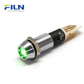 Voyants lumineux 12 V CC 10 mm étanches IP67 en métal pour montage sur panneau à LED FILN