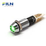 Voyants lumineux 12 V CC 10 mm étanches IP67 en métal pour montage sur panneau à LED FILN