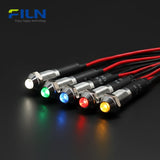 FILN 12V Indicator Light 8mm Panel Mount IP67 Waterproof for CNC