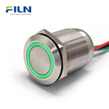 12V Push Button Switch Waterproof 25mm Stainless Steel Latching Momentary Pre-wired FILN
