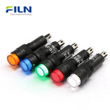 Voyants lumineux 8mm 220V 12V bornes 2 broches à clipser rondes pour montage sur panneau FILN