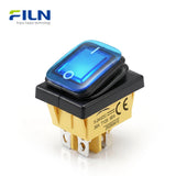12V Rocker Switches Transparent Plastic KCD4 Waterproof Rocker Switch 30x22mm 4-Pin DPST FILN