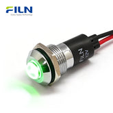 12V LED Panel Indicator Lights 16mm Waterproof Pre-wired for Equipment FILN