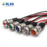 Indicator Light Red Metal 14mm Light 3V-250V IP65 Waterproof LED for Marine & Medical FILN