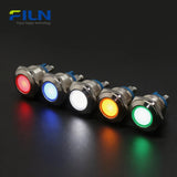 Indicator Light Blue 16mm Metal Flat Head Screw Terminal 2PIN FILN