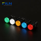 16mm Plastic 12 Volt LED Indicator Lights Pin Terminal Threaded Mount FILN