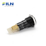 FILN 14mm Metall Symbol Kontrollleuchte 12V R/G/Y/B/W LED-Leuchte