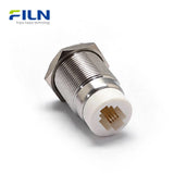 Telephone Plug Switch Stainless Steel RJ9 19mm Momentary LED Ring FILN