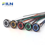 LED 링 및 와이어 커넥터가 있는 순간 스위치 푸시 버튼 초슬림 스위치 FILN