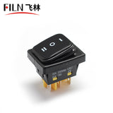 FILN Black 30A KCD4 ON-OFF/ON-OFF-ON IP67 Ship Rocker Switch