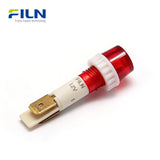 10mm Plastic 12V LED Indicator Lamp PA66 2-Pin High-Head Indicator Light for FILN