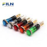 Lighting Indicators 8mm 12V 220V 2-Pin Terminal Snap-in Panel Mount for Industrial Control FILN