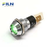 240V Indicator Light 16mm IP67 Metal Concave 2-Pin Terminal for Industrial/Marine FILN