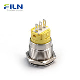 19mm High Head Push-Button Switch Stainless Steel 3-Pin Terminal | Momentary & Latching | FILN