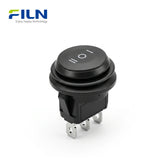 3-Pin Wippschalter MINI Schwarz Ohne Licht EIN-AUS-EIN Wippschalter 3-Wege-Steuerung Nylon PA66 FILN