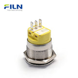22mm Normalerweise Offener Drucktastenschalter, Momentan/Rastend, Edelstahl, 3-Pin-Anschluss | FILN