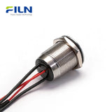Interrupteur à bouton-poussoir à enclenchement 20A courant élevé en acier inoxydable 4 broches avec fil pour contrôle industriel FILN