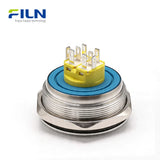 Big Push Button Switch 40mm Metal 5-Pin 3-220V Ring LED Indicator Momentary/Latching FILN
