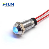 5V Indicator Light | 8mm LED Metal High Head | IP67 Waterproof Panel Mount