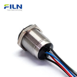 Interrupteur à bouton-poussoir lumineux 16 mm en acier inoxydable avec LED RGB FILN