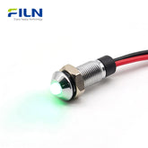 6mm Mini LED Pilot Light Indicator - Ultra-Short Body & High Head, 15cm Pre-wired Waterproof Signal Lamp (Black/Silver Case)