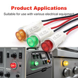 Raised Indicator Light Red LED with Wires 12.5mm LED 12–220V Wire