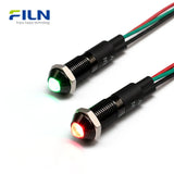 Red/Green Bi-color LED Indicator Light 8mm IP67 Waterproof for CNC FILN