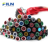FILN 12-24V Dashboard Symbol Indicator Light 8mm 12mm IP67 Marine