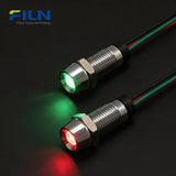 8MM Pre-wired Dual Color LED Pilot Light IP67 for CNC Panels FILN