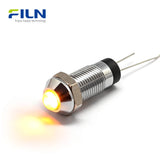 Voyant Jaune Tête Haute Borne à Broche 3-220V 8mm FLIN