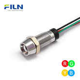 8MM Vorkonfektionierte Zweifarben-LED-Signalleuchte IP67 für CNC-Schalttafeln FILN