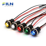 9 Volt LED-Leuchte 8mm Metallanzeige FL1M-08SW-4 IP65 Wasserdicht FILN