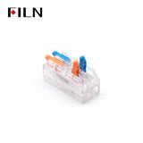 1/5/10 PCS 2 In 2 Out Indicator Light Quick Connector, Compact Splitter Cable Connector, Push-In Terminal Block