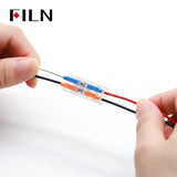 1/5/10 PCS 2 In 2 Out Indicator Light Quick Connector, Compact Splitter Cable Connector, Push-In Terminal Block