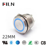 22MM 220 VAC Switch Customized Short 4 PIN Metal Push Button Switch