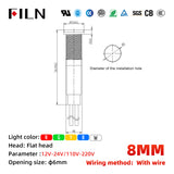 FILN UL Certified 8MM Explosion Proof LED Indicator Light Commercial LED Lights