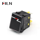 FILN 30A 250V Waterproof IP67 Black Silver Rocker Light Switch