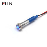 FILN 6MM LED Indicator Light Mini Metal Pilot Signal Lamp Flat Head indicator light
