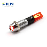 FILN 12-220V 8mm Power Indicator Light IP67 Waterproof Panel Mount