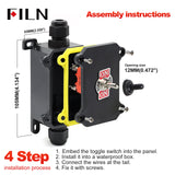 FILN Toggle Switch Box Waterproof Electrical Control Unit ON-OFF-ON
