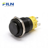 19mm High Head Push-Button Switch Stainless Steel 3-Pin Terminal | Momentary & Latching | FILN