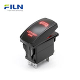 Boat Rocker Switch Black Symbol Illuminated 5PIN KCD4 12V-24V Yacht Power Switch FILN