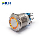 Bouton-poussoir 22 mm en acier inoxydable 12V-220V LED annulaire 6 broches | FILN